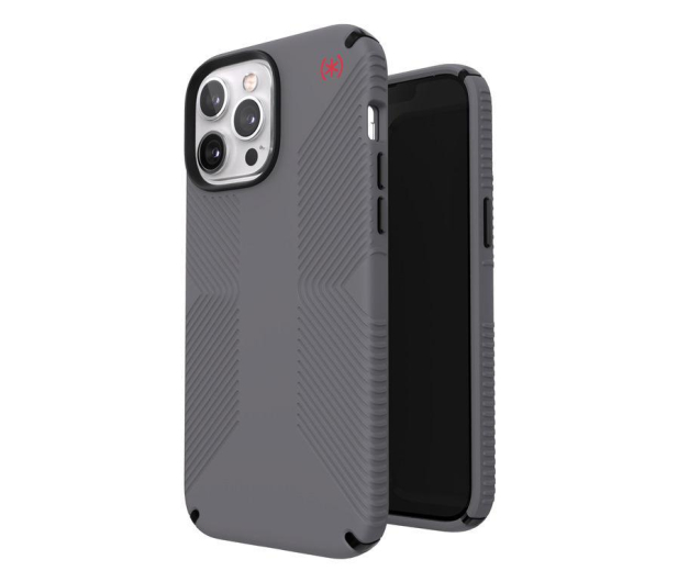 SPECK Etui Presidio2 Grip do iPhone 13 Pro Max z powłoką MICROBAN (Graphite Grey/Black) - 1458495 - zdjęcie 3